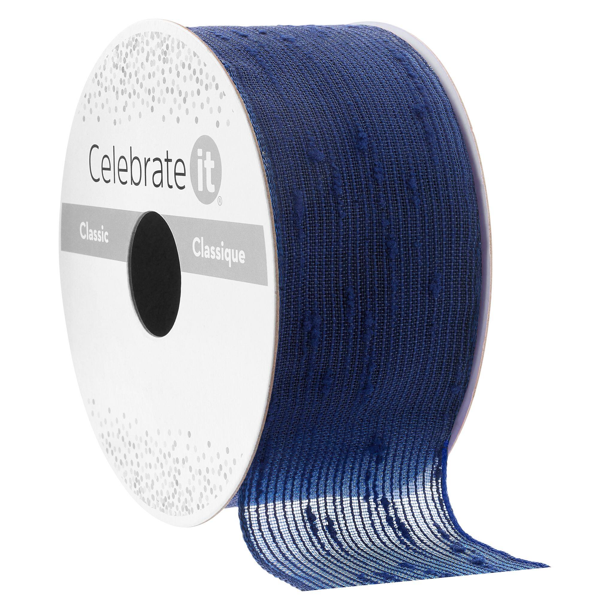 12 Pack: 1.5" x 3yd. Wired Crackle Chiffon Ribbon by Celebrate It